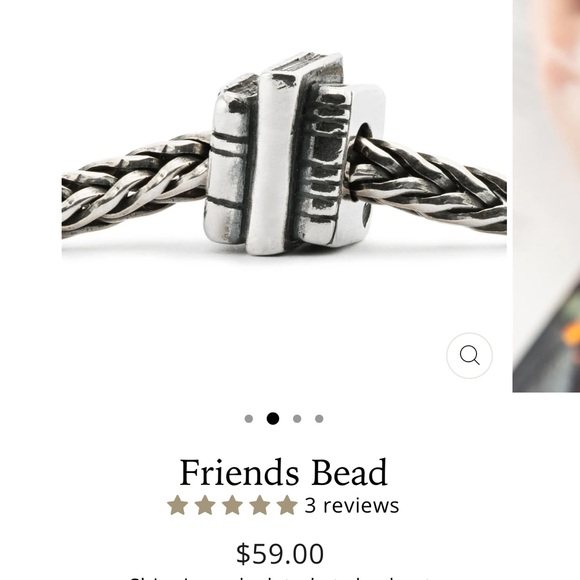 2013 Trollbeads Friends Sterling Silver Stacked Books Bracelet Charm - Picture 6 of 7